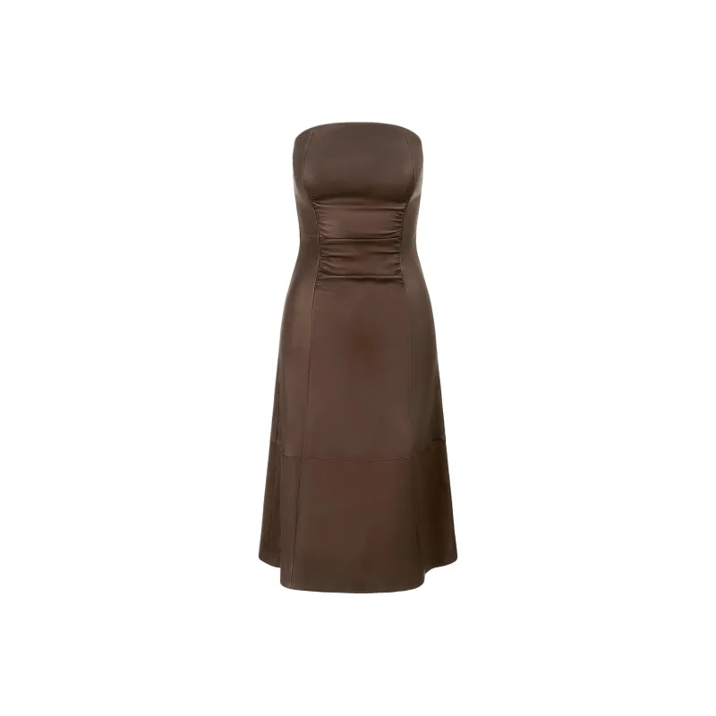 Staud Sleeveless Dress Women's Brown-0