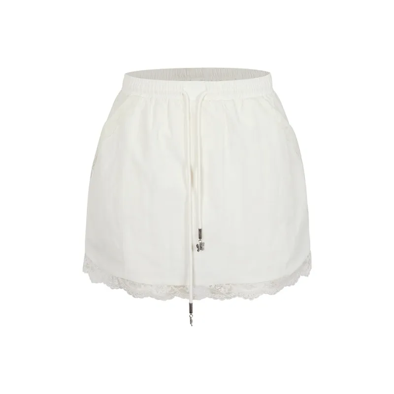 Barb Chill Casual Short Skirts Women's Ecru-0