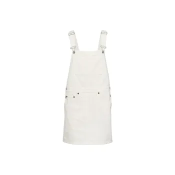 PRADA Triangle Logo Denim Overall Mini Dress