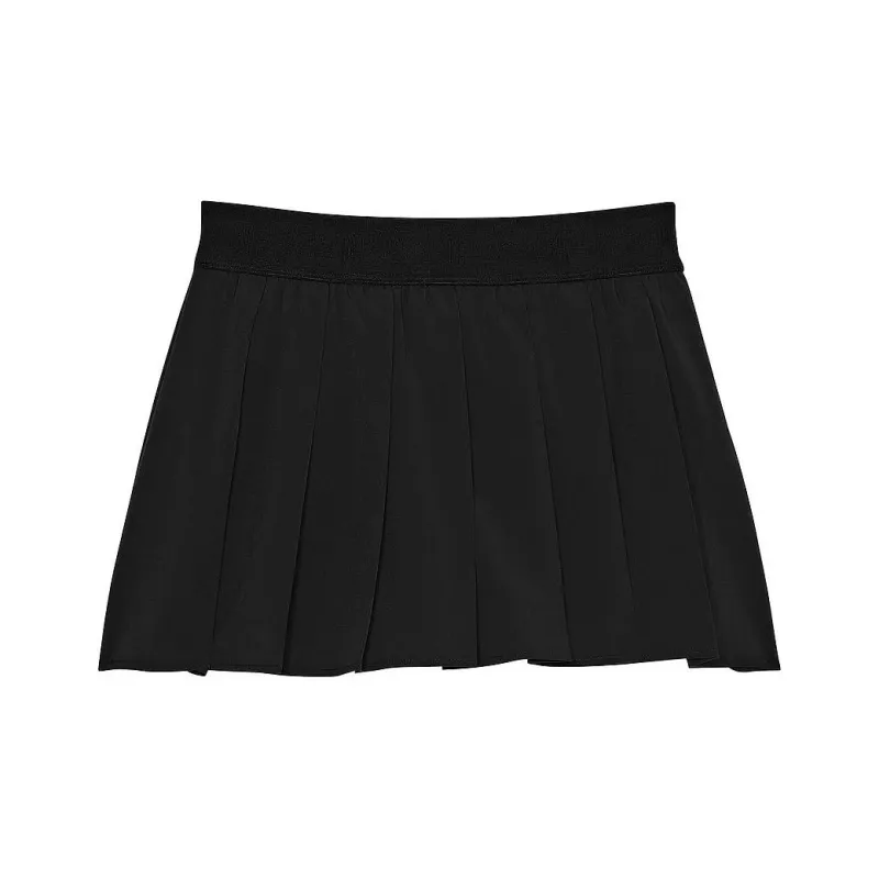 Victoria's Secret PINK TECH STETCH PLEATED TEN/Black Casual Short Skirts Women's Black-0