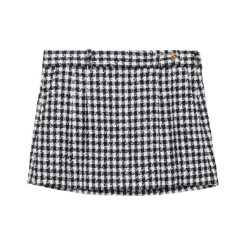 VERSACE Casual Short Skirts Women's Black/White
