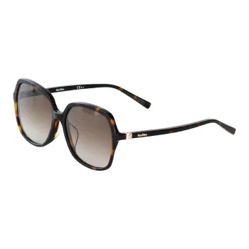 MaxMara Plate Frame Square Sunglasses Unisex Tortoiseshell