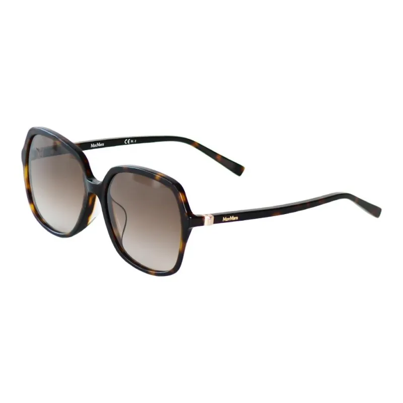 MaxMara Plate Frame Square Sunglasses Unisex Tortoiseshell-0