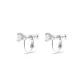 Serpent Head Screw Clip-on Earrings Classic White, 1 Pair