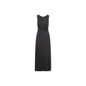 GIORGIO ARMANI Embellished Satin Midi Dress