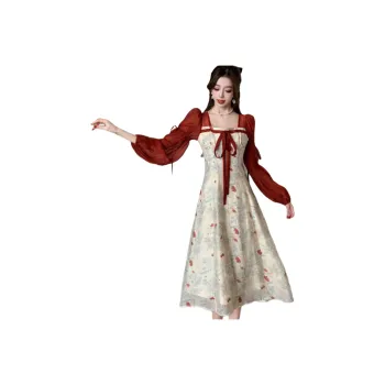 XIANSINIAO Spring Long Sleeved Dress Women's