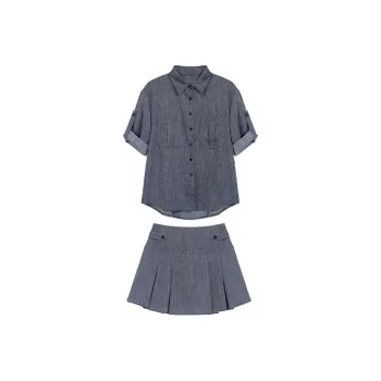 ETSE Skirt Set Women's Dark Gray Multicolor