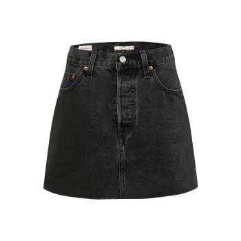 Levis Logo patch Short Denim Skirt