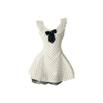 PAIN OR PLEASURE Sleeveless Dress Women's Polka Dot Color