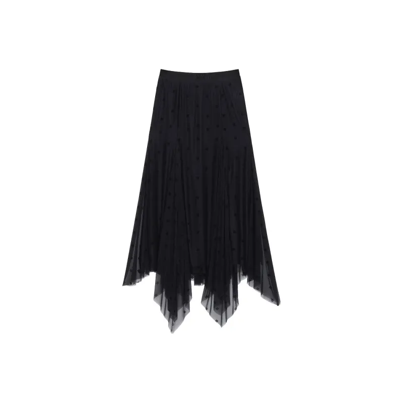 Givenchy Pleated Tulle Midi Skirt-0