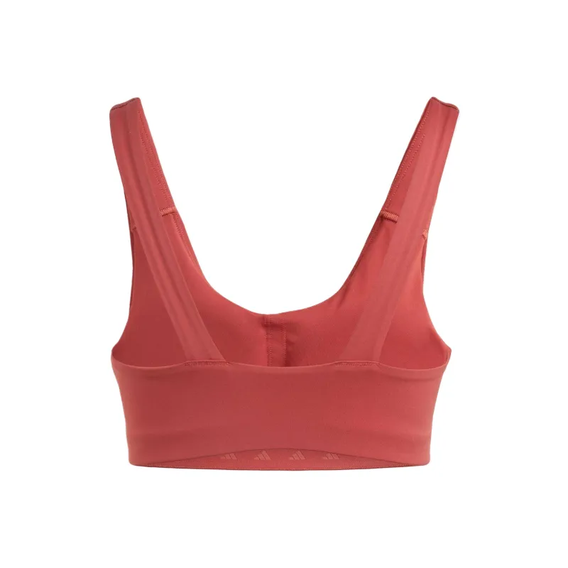 Adidas All Me Luxe Medium Support Bra Sports Underwear Women's Red-1