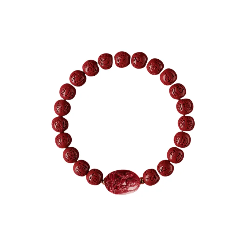 ZHIZUO Natural Cinnabar Bracelets Unisex-11