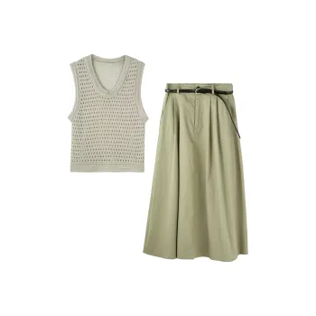 BASIC HOUSE Two Piece Skirt Sets Women's