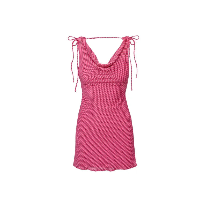 PRINCESS POLLY JASMI MINI DRESS Sleeveless Dress Women's PINK/Pink-0