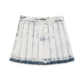CHUU Casual Short Skirts Women's Light Denim Blue