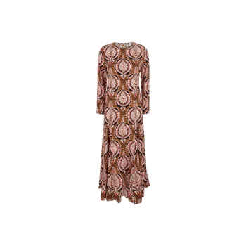 Farm Rio Pineapple Jewelry Midi Dress