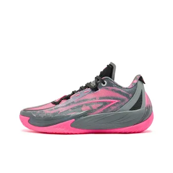 QIAODAN Poisonous Fangs 3.5 Basketball Shoes Men Low Top Coal Gray Neon Pink