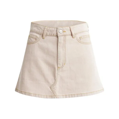 HOLZWEILER Denim Short Skirts Women's Light Brown