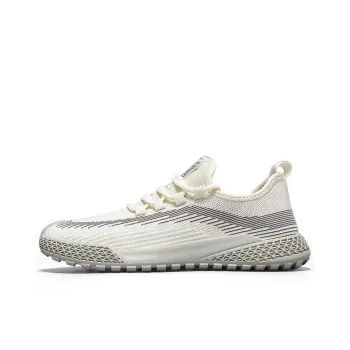 SUPEREDGE Slip Resistant, Abrasion Resistant, Breathable Low Top Casual Shoes Men's White