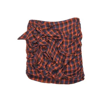 BALLY Checked Ruched Mini Skirt