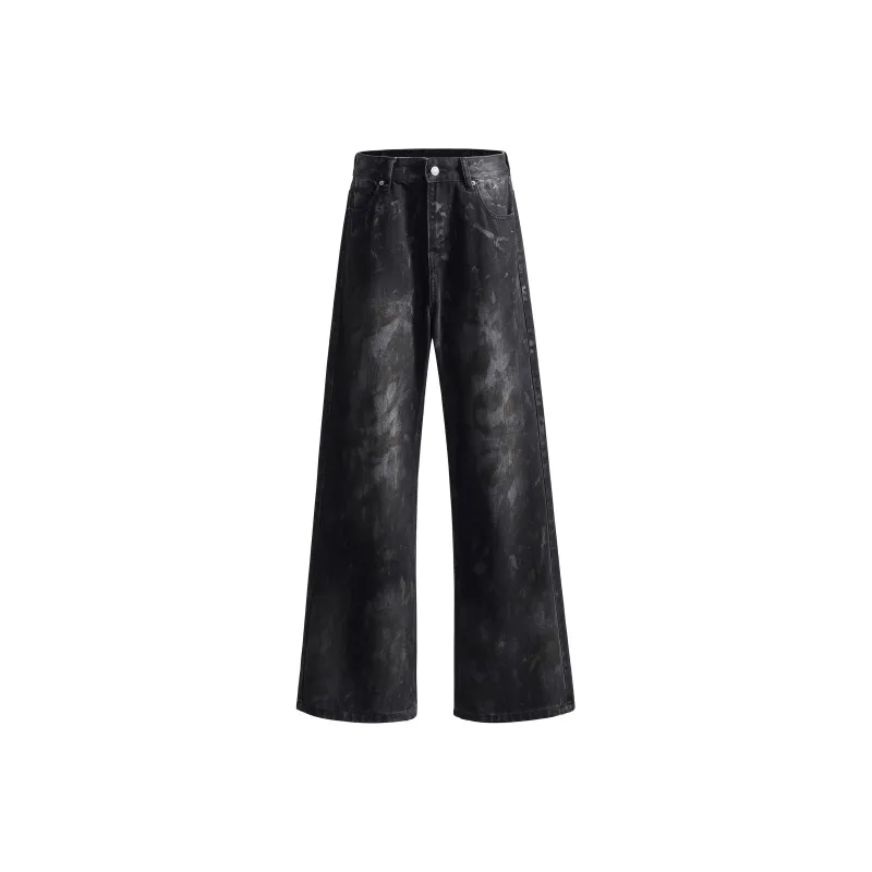 Wen Shan Jeans Women's Dirty Mud Black-0