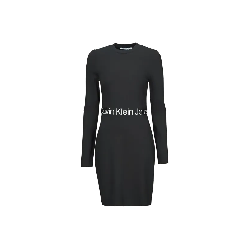CALVIN KLEIN Long Sleeved Dress Women's Black-0