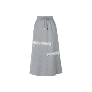 SNBL Casual Long Skirts Women's Gray