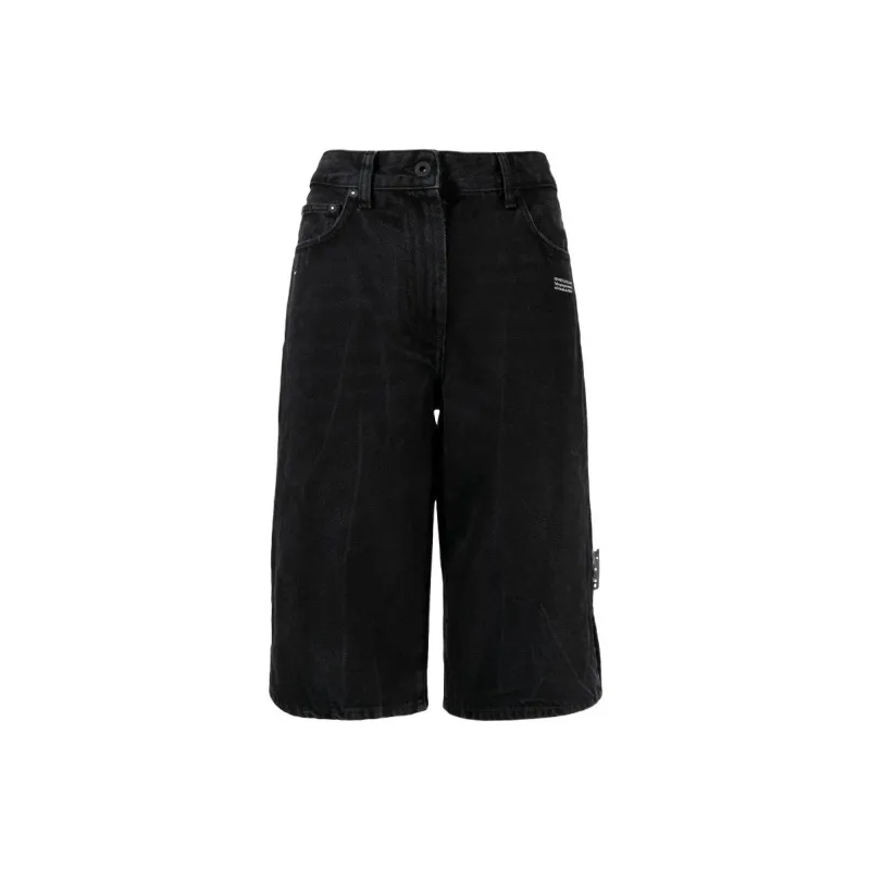 OFF-WHITE Logo-print Knee-length Shorts-0