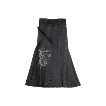SETIROM Casual Long Skirt Women's Black