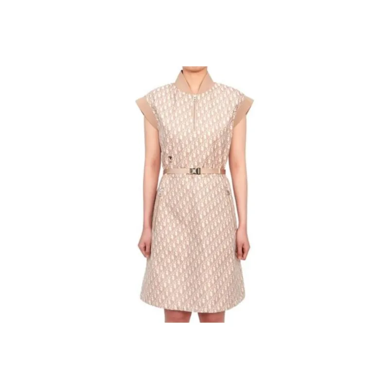 DIOR Sleeveless Dress Women's Khaki-0