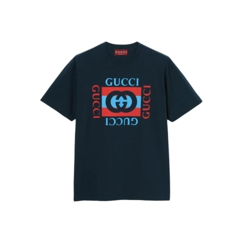 GUCCI FW25 Lido Collection T Shirt Men's Marine Blue-0