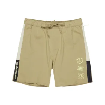 Quiksilver Omni Training Sports Shorts Men's Yellow Green