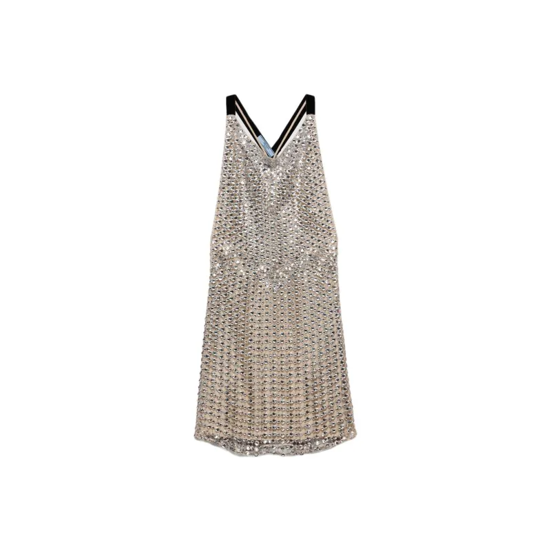 PRADA FW24 Slip Dress Women's Crystal-0