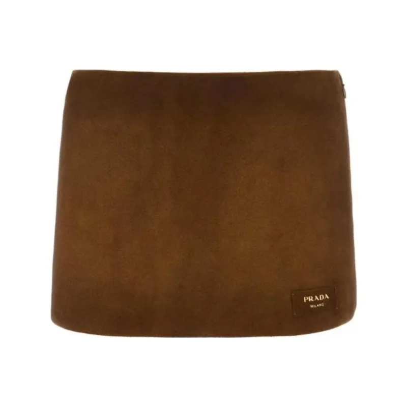 PRADA Denim Short Skirts Women's Brown-0