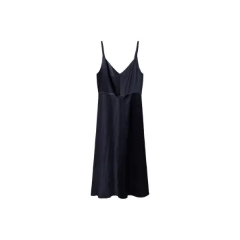 ZARA ZW Series Slip Dresses Women's Deep Sea Blue