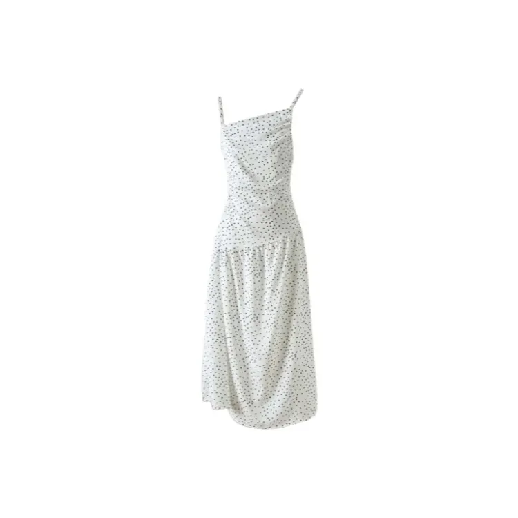 TASTILY Slip Dresses Women's White-9