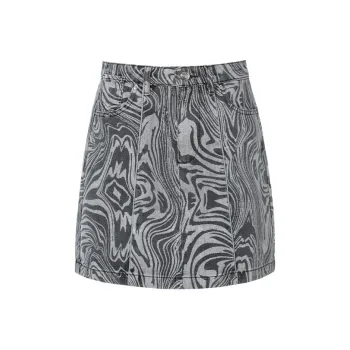 LOFT SHINE Denim Short Skirts Women's Multicolor