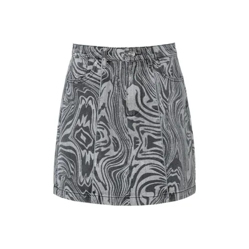 LOFT SHINE Denim Short Skirts Women's Multicolor