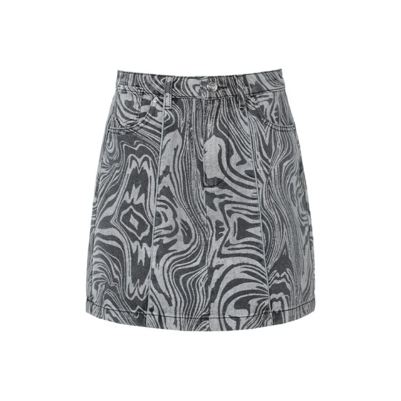 LOFT SHINE Denim Short Skirts Women's Multicolor-0