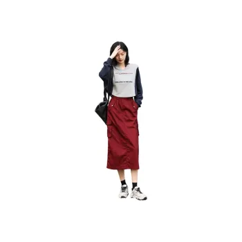 Demana Casual Long Skirts Women's Rusty Red