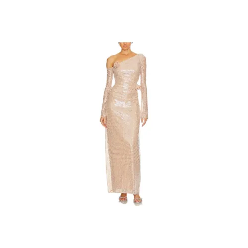 ALPACA Long Sleeved Dress Women's Champagne Wine Color