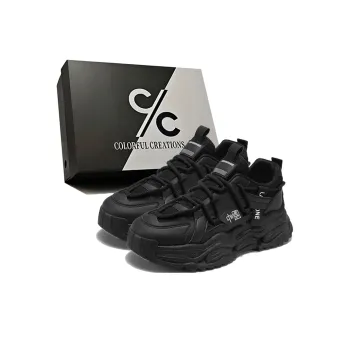 Colorful Creations Slip Resistant, Abrasion Resistant, Breathable, Lightweight Low Top Chunky Sneakers Men's Box