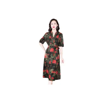 Yi Mengyuan Silk Short Sleeved Dress Women's