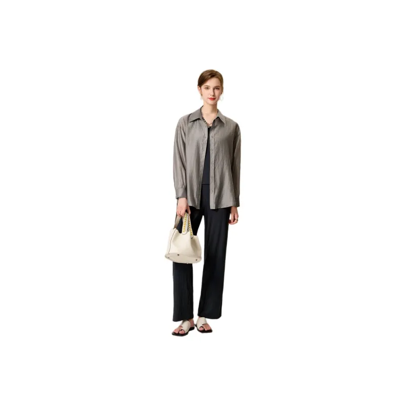 FENHONGMALI Casual Suit Women's Gray-0
