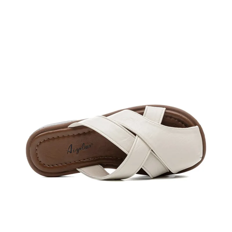 Love Elaine Slip Resistant Closed Toe Slippers Women's Beige-1