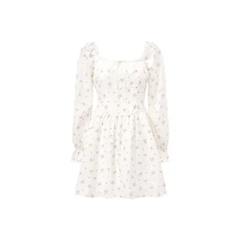 LEDIN Long Sleeved Dress Women's Ecru
