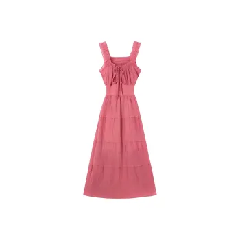 OZVO Slip Dresses Women's Fuchsia