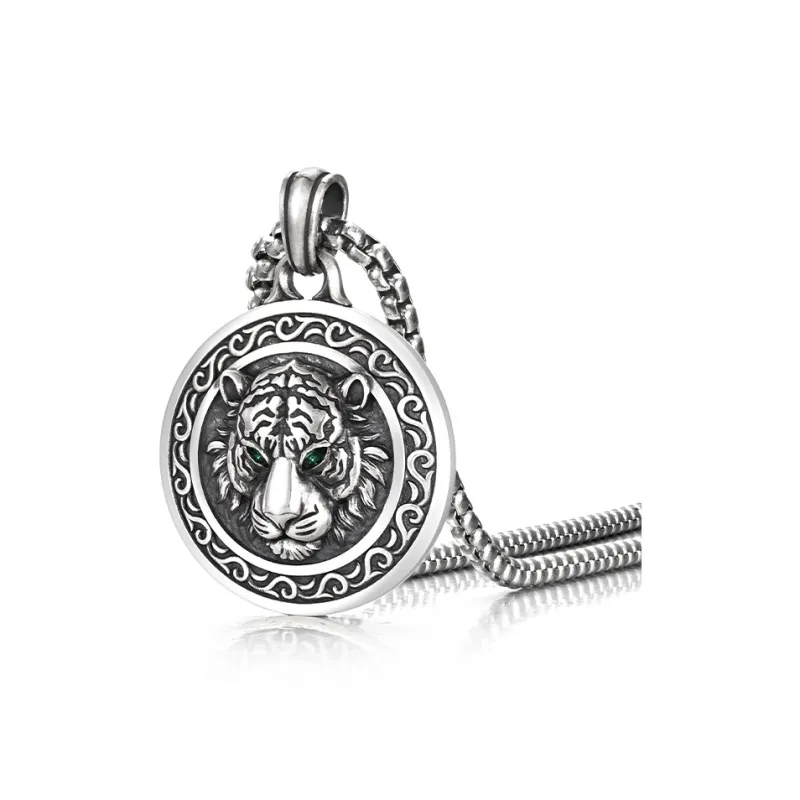 IDEAGEMER 925 Sterling Silver Necklaces Men's-4