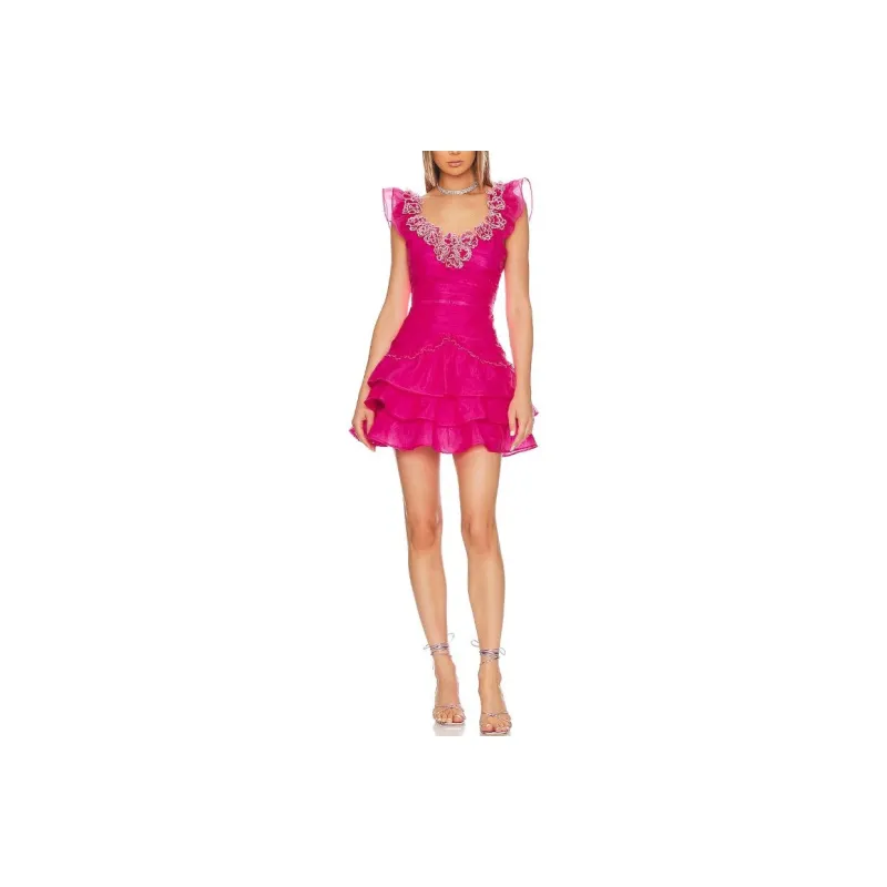 LOVESHACKFANCY Sleeveless Dress Women's Fuchsia-0