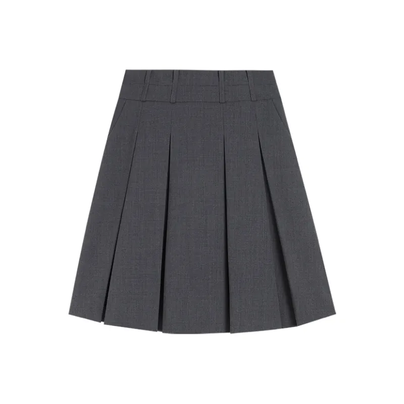 AMAZING SONG Casual Short Skirts Women's Minimalist Gray-0